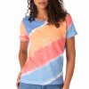 Women Wanakome T-Shirts | Ari Diagonal Tie-Dye Strong Mix Tee Blue