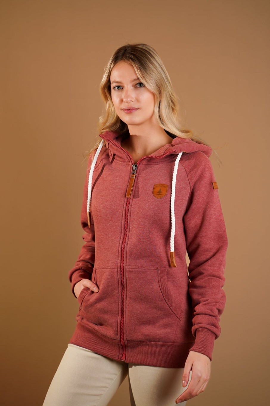 Women Wanakome Hoodies | Hera Zip Hoodie Berry