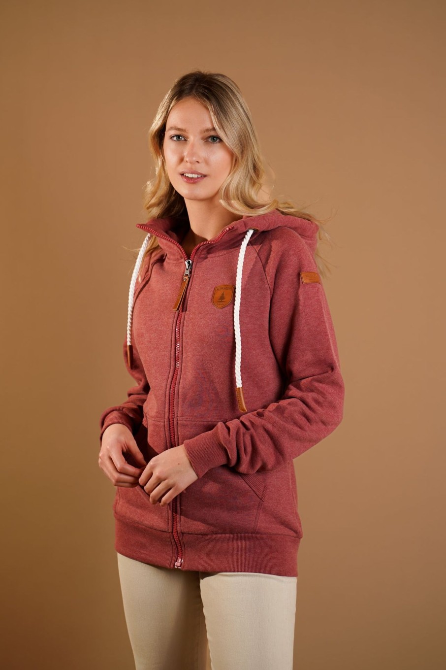 Women Wanakome Hoodies | Hera Zip Hoodie Berry