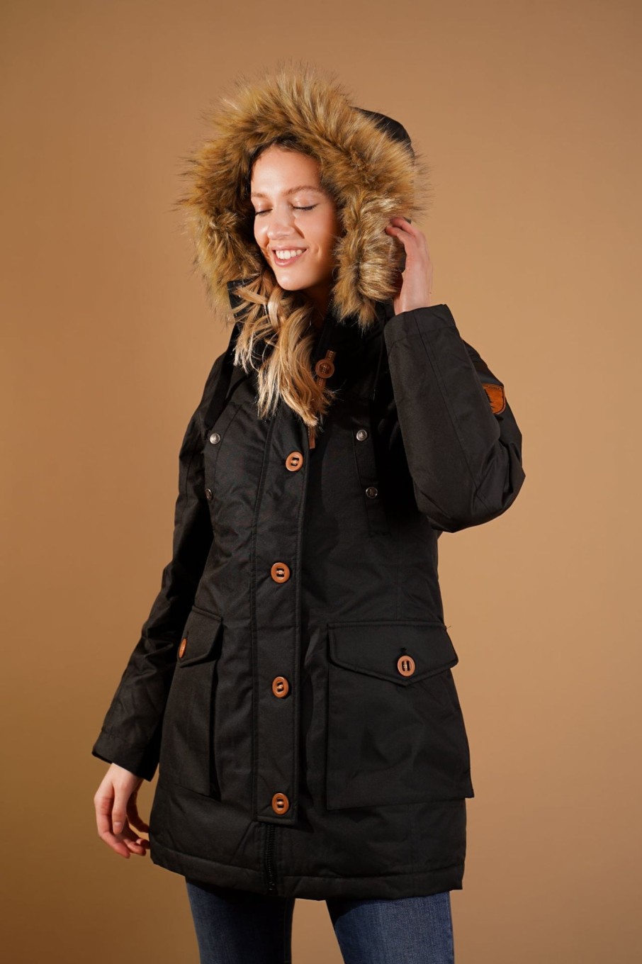 Women Wanakome Outerwear | Everly Black Parka