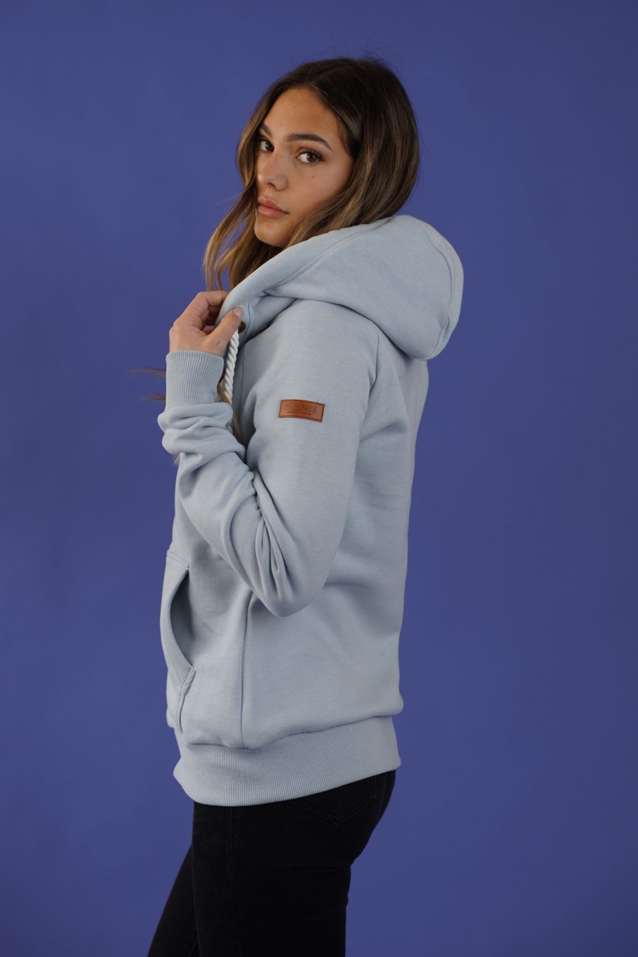 Women Wanakome Hoodies | Hera Fog Zip Hoodie Blue