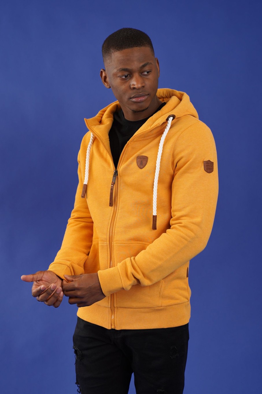 Men Wanakome Hoodies | Zeus Sunflower Zip Hoodie Yellow