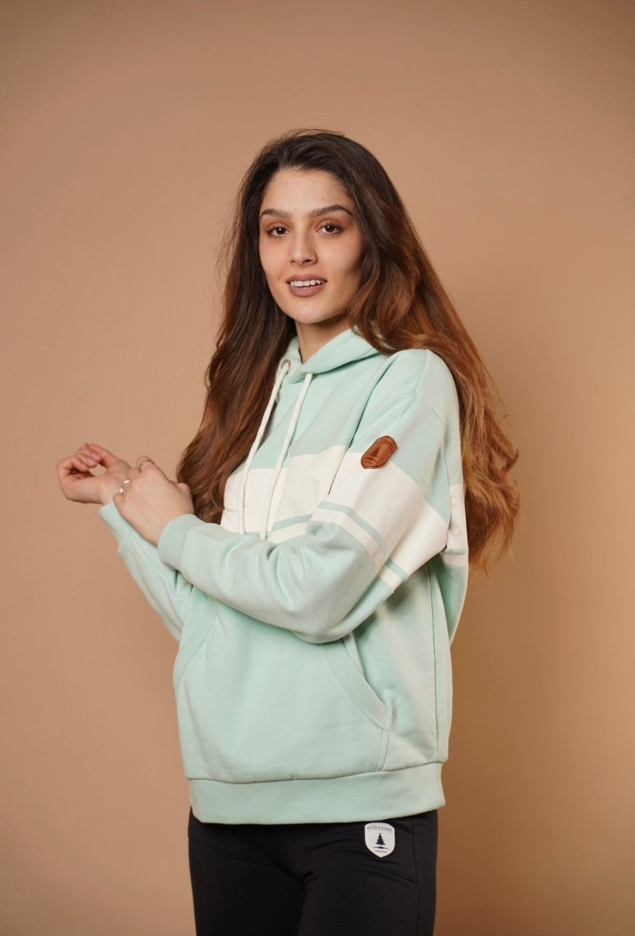 Women Wanakome Hoodies | Jimena Lichen Hoodie Blue