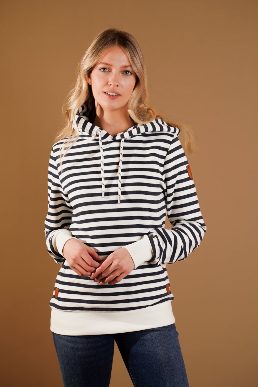 Women Wanakome Hoodies | Sunny Pr Stripe Navy