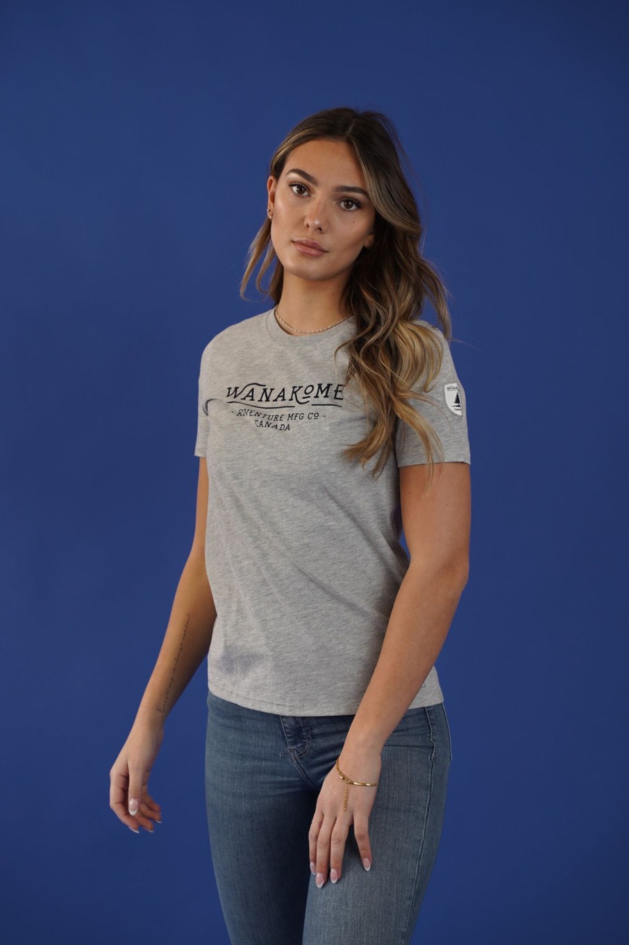 Women Wanakome T-Shirts | Dita Light Heather Tee Grey