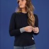 Women Wanakome Sweaters | Raven Cable Knit Sweater Navy