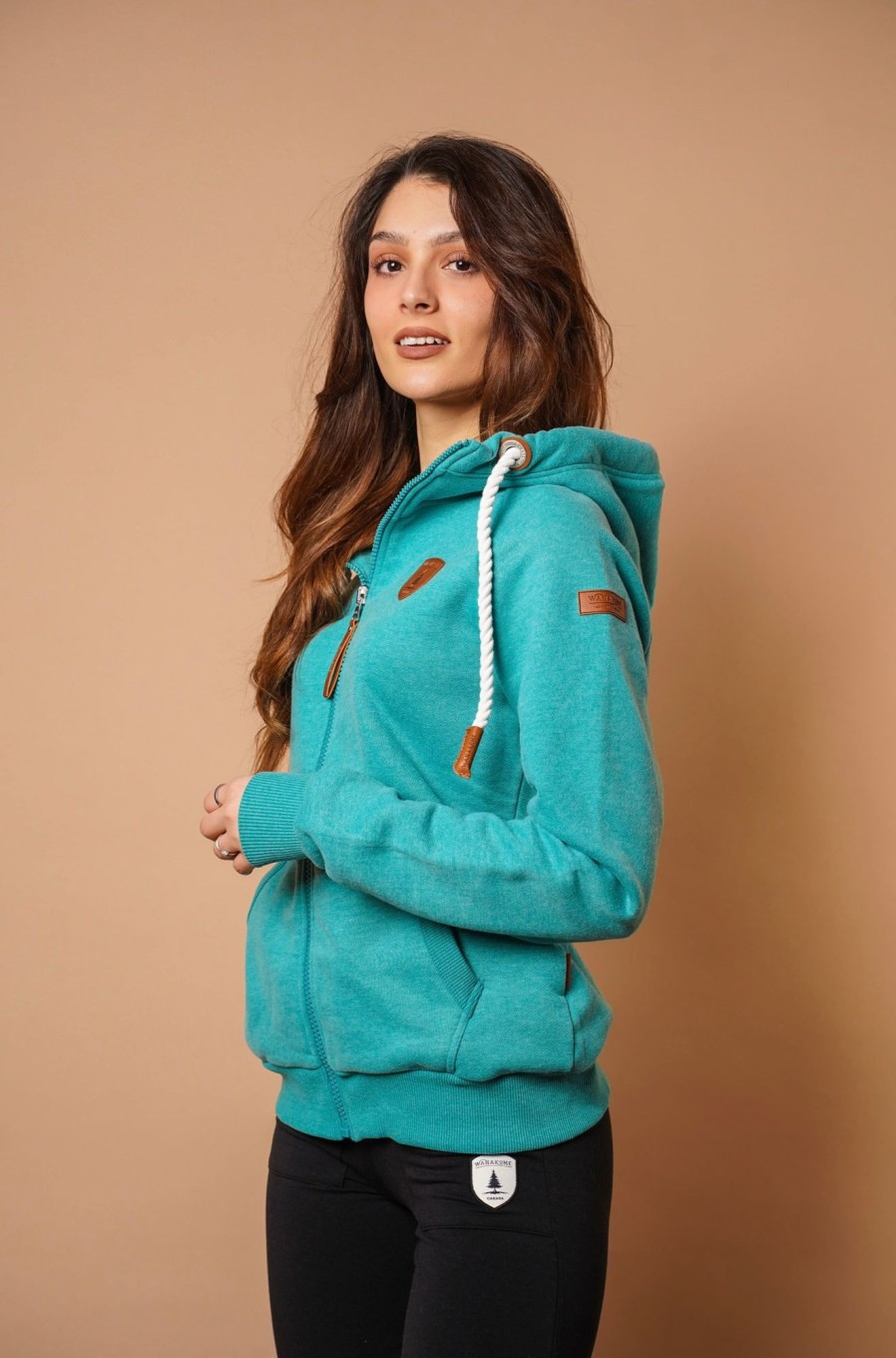 Women Wanakome Hoodies | Hera Lake Zip Hoodie Blue