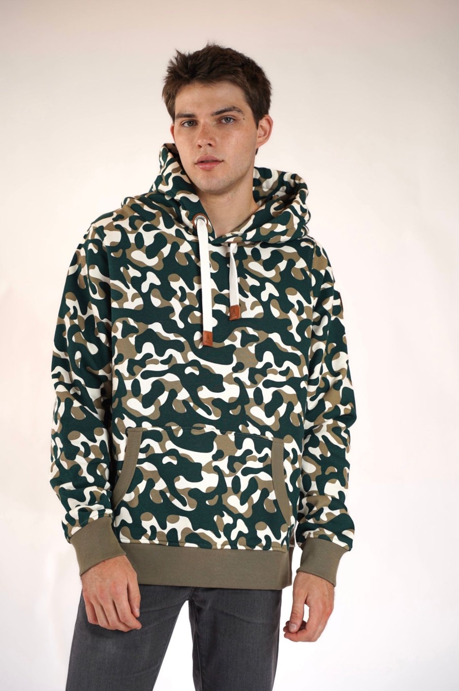 Men Wanakome Hoodies | Baker Khaki Camo Hoodie Green