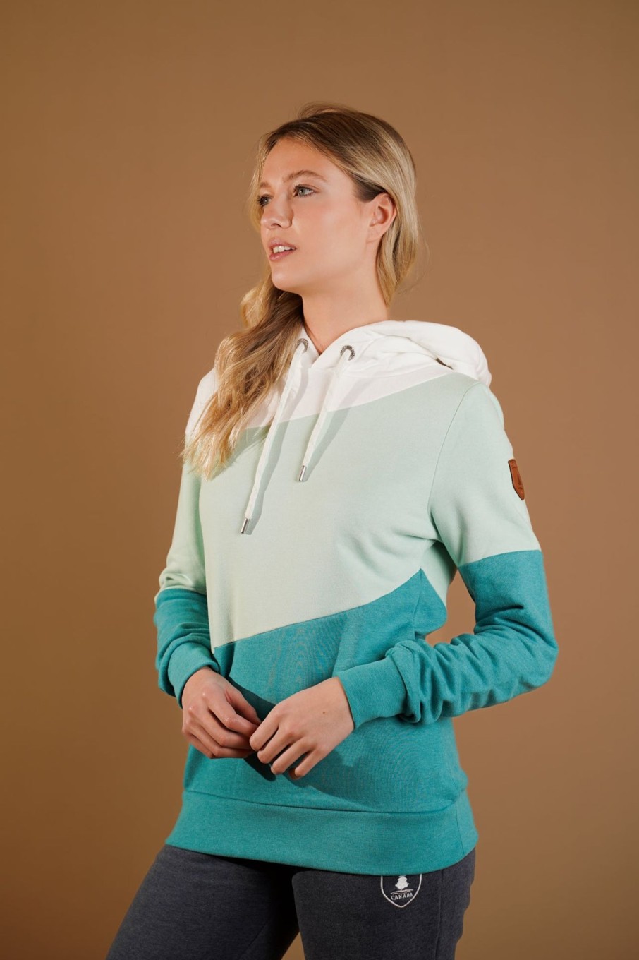 Women Wanakome Hoodies | Alora Lichen Mix Hoodie Green