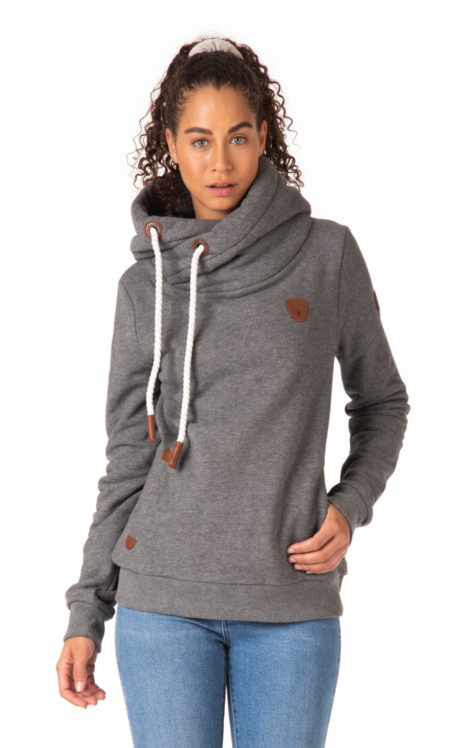 Women Wanakome Hoodies | Artemis Dark Heather Hoodie Grey