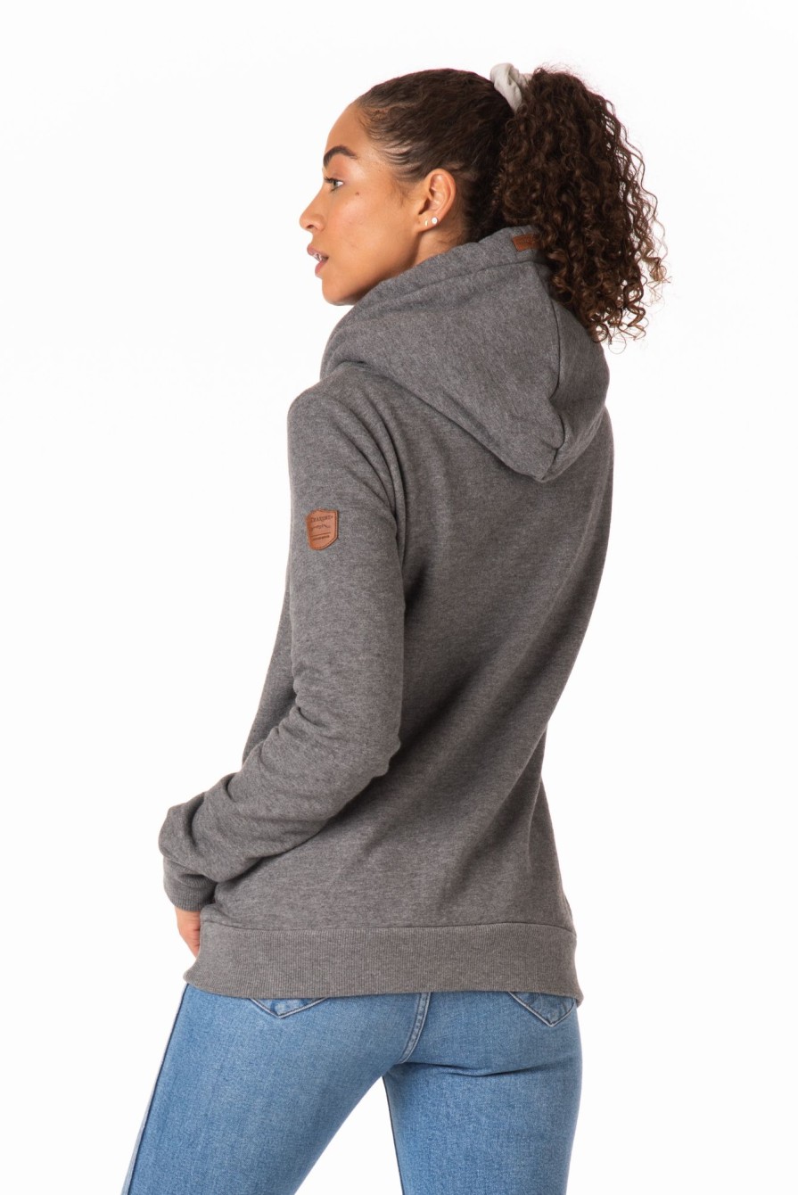 Women Wanakome Hoodies | Artemis Dark Heather Hoodie Grey