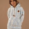 Women Wanakome Hoodies | Billie Print Sky Camo Hoodie Blue