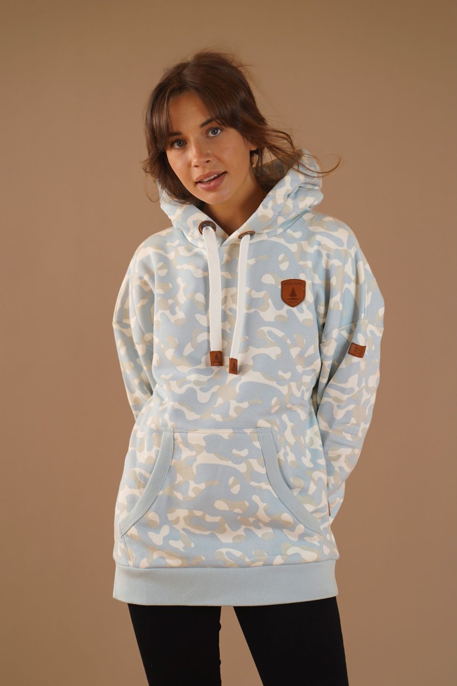 Women Wanakome Hoodies | Billie Print Sky Camo Hoodie Blue