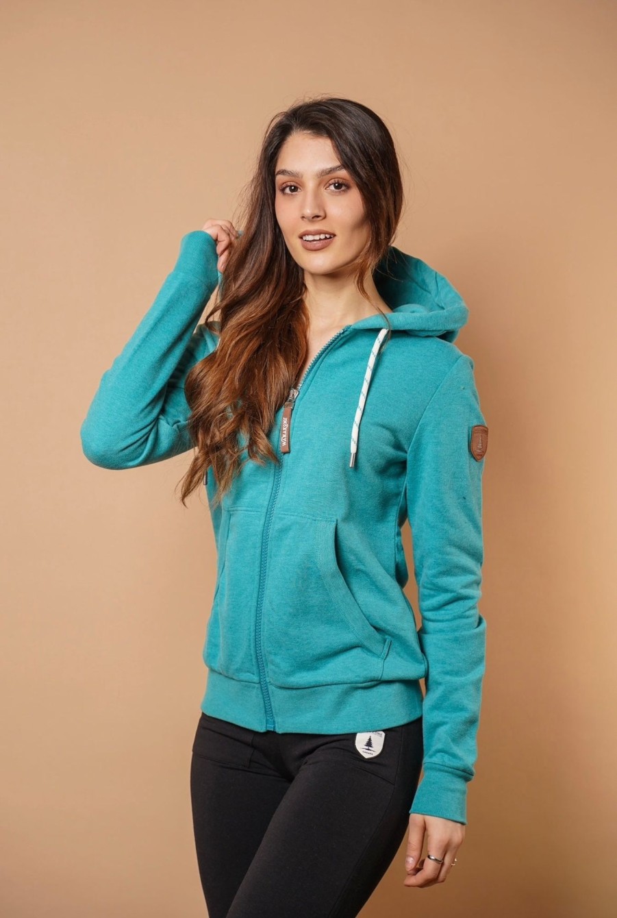 Women Wanakome Hoodies | Amalia Lake Zip Hoodie Blue