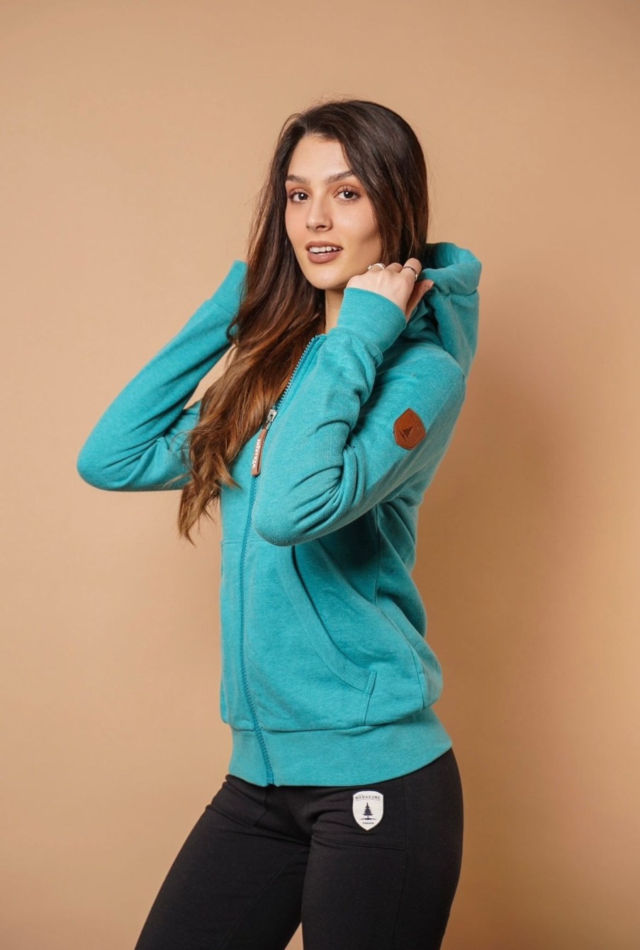 Women Wanakome Hoodies | Amalia Lake Zip Hoodie Blue