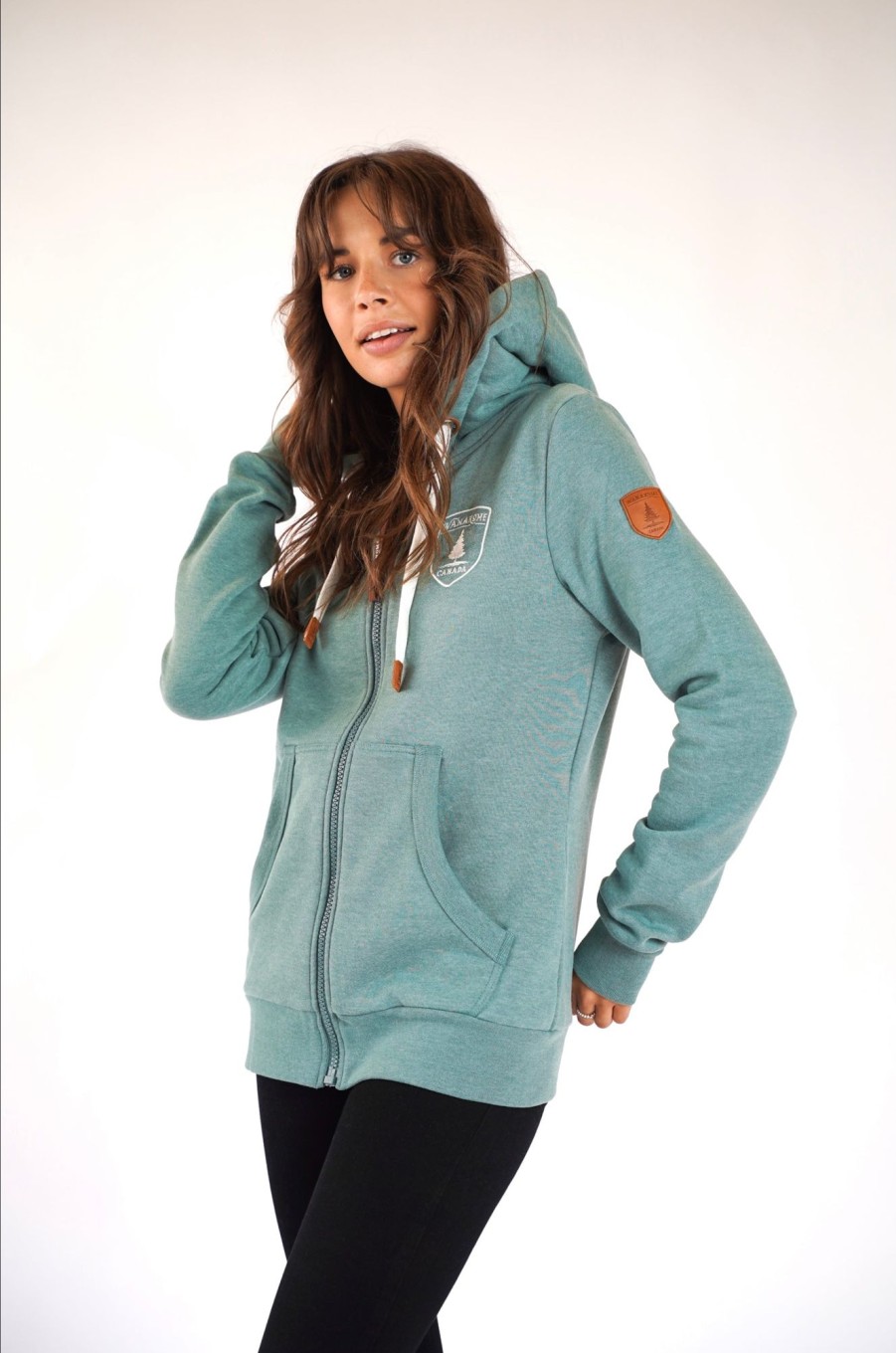 Women Wanakome Hoodies | Alina Sage Hoodie Green