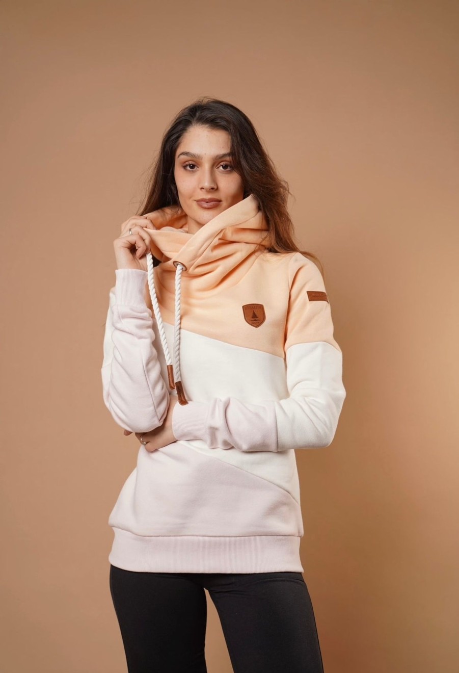 Women Wanakome Hoodies | Selene Peach Mix Hoodie Pink