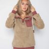 Women Wanakome Hoodies | Fay Sherpa Cocoa Snap-Neck Hoodie