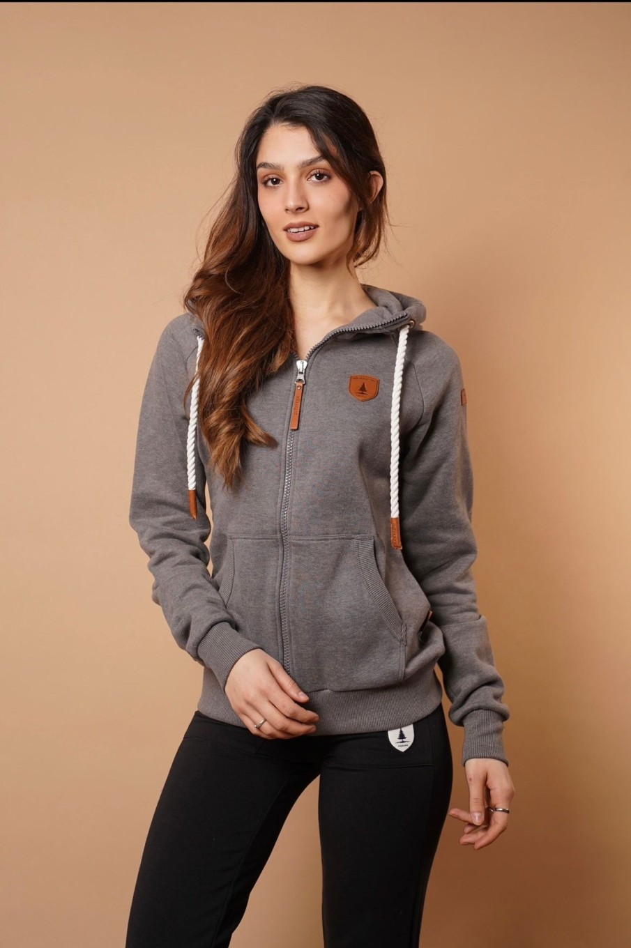 Women Wanakome Hoodies | Hera Ash Zip Hoodie Grey