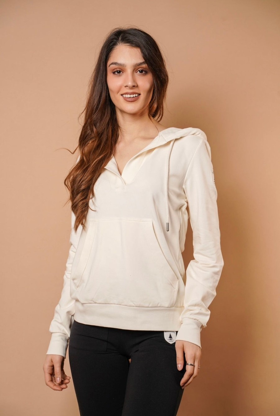 Women Wanakome Hoodies | Trista Ivory Hoodie White