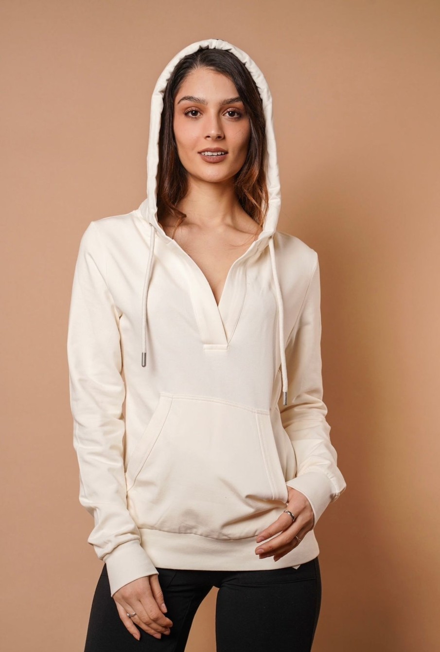 Women Wanakome Hoodies | Trista Ivory Hoodie White