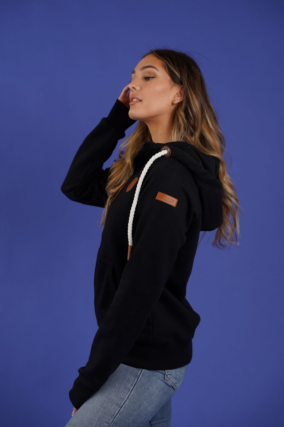 Women Wanakome Hoodies | Hera Zip Hoodie Black