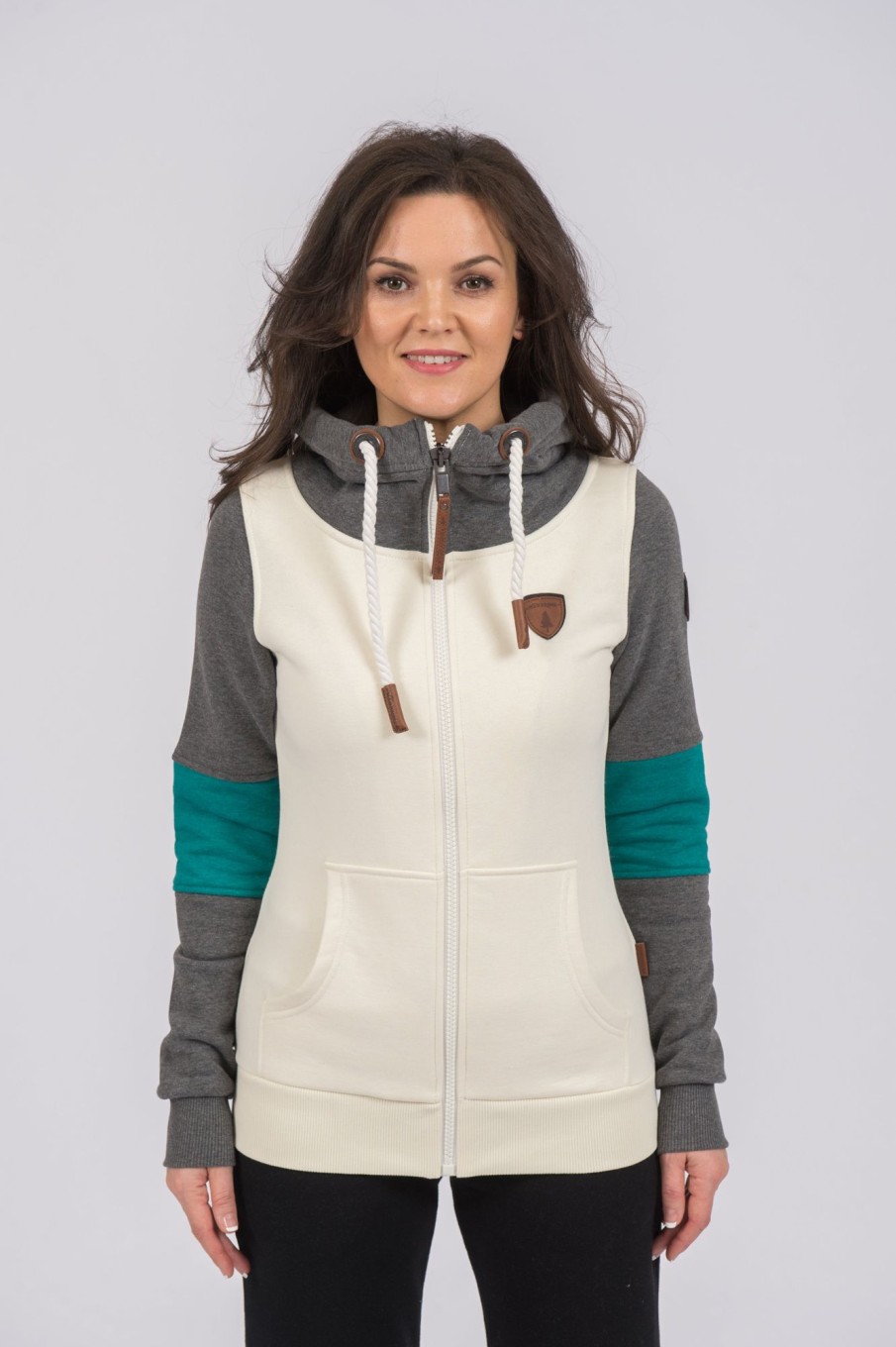 Women Wanakome Hoodies | Bancroft Oatmeal Peacock Hoodie White