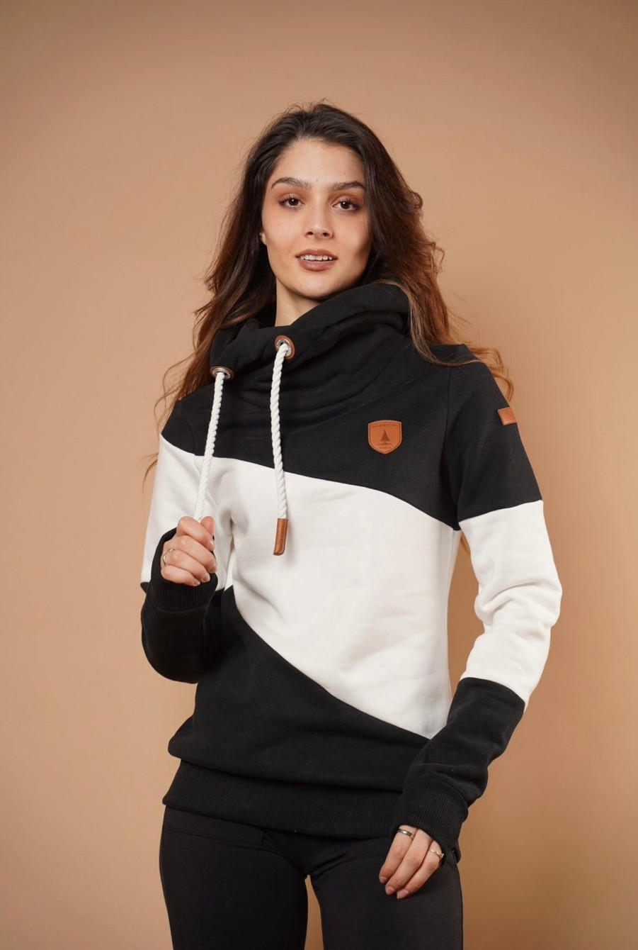 Women Wanakome Hoodies | Selene Mix Hoodie Black