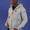 Men Wanakome Hoodies | Zeus Light Heather Zip Hoodie Grey