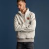 Men Wanakome Sweaters & Long Sleeve | Mayberry Sherpa Light Heather Grey Pullover White