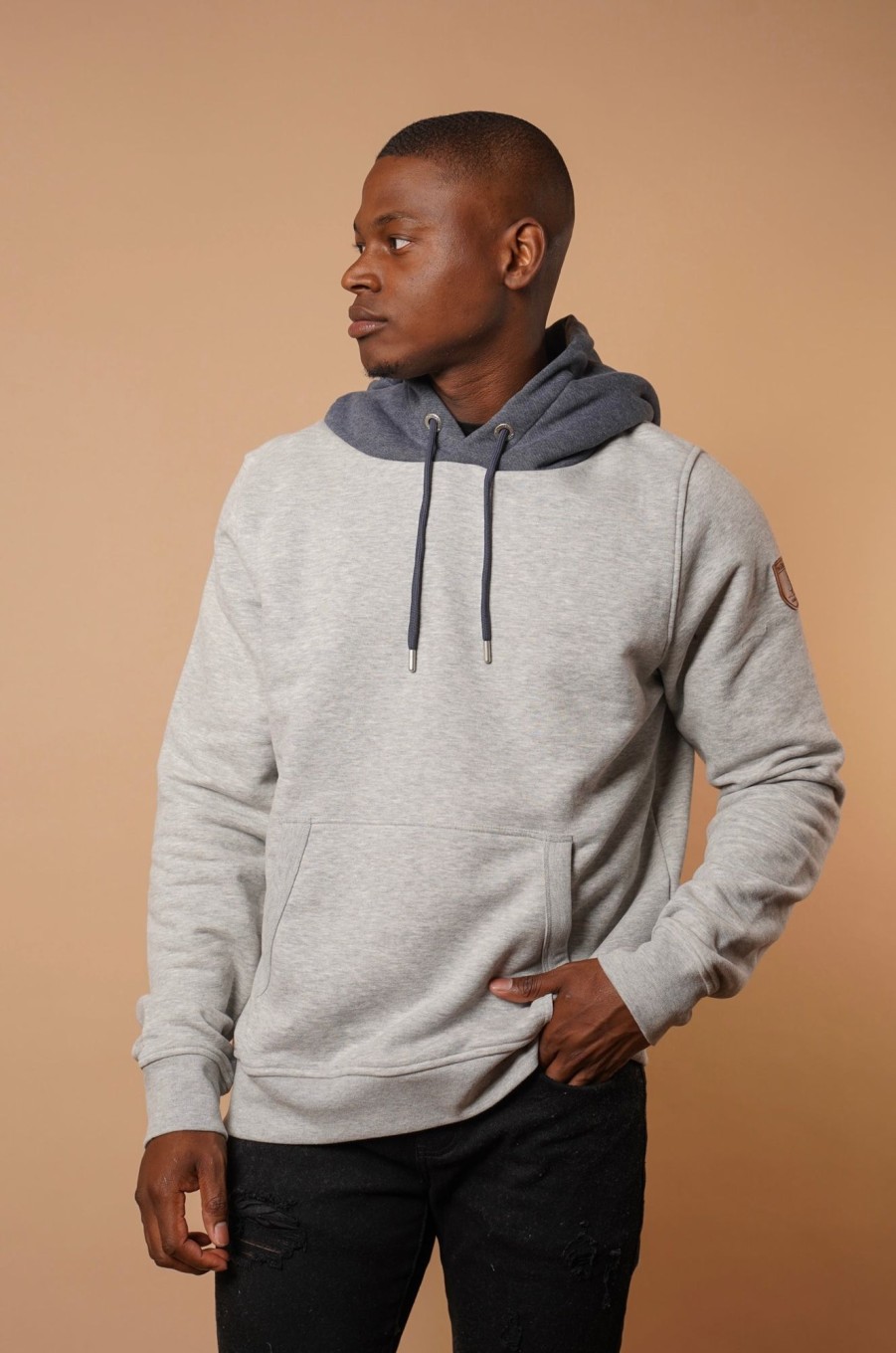 Men Wanakome Hoodies | Jaxon Light Heather Hoodie Grey