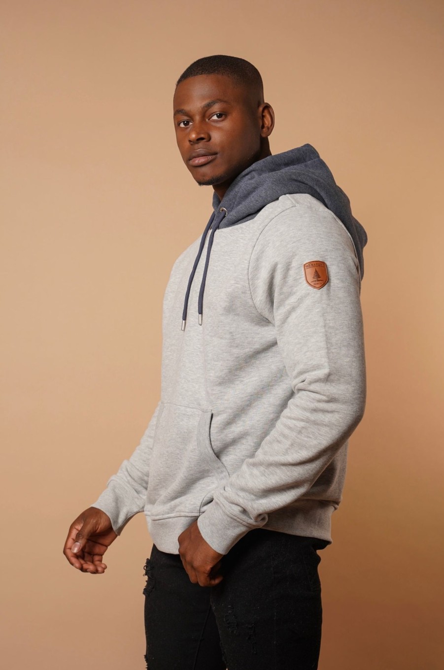 Men Wanakome Hoodies | Jaxon Light Heather Hoodie Grey