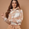 Women Wanakome Hoodies | Swanly White Sand Camo Hoodie Brown