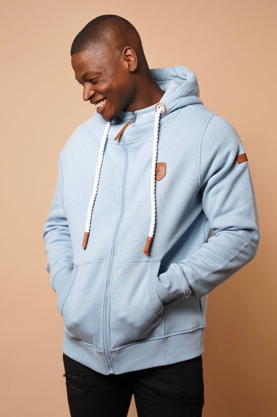 Men Wanakome Hoodies | Zeus Dolphin Zip Hoodie Blue