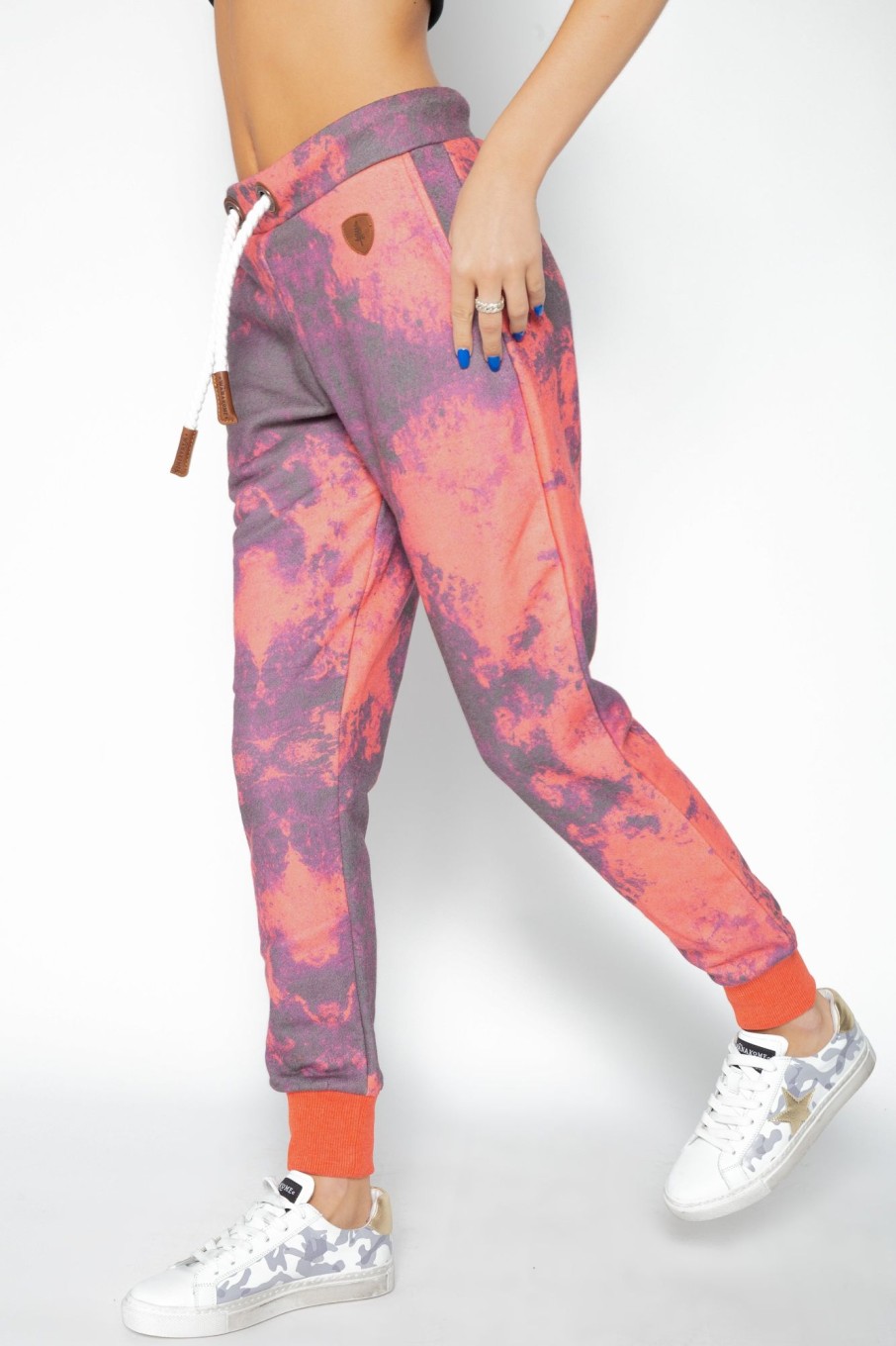 Women Wanakome Bottoms | Ida Clay Black Tie-Dye Jogger