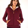 Women Wanakome Hoodies | Luna Zip Hoodie Mulberry