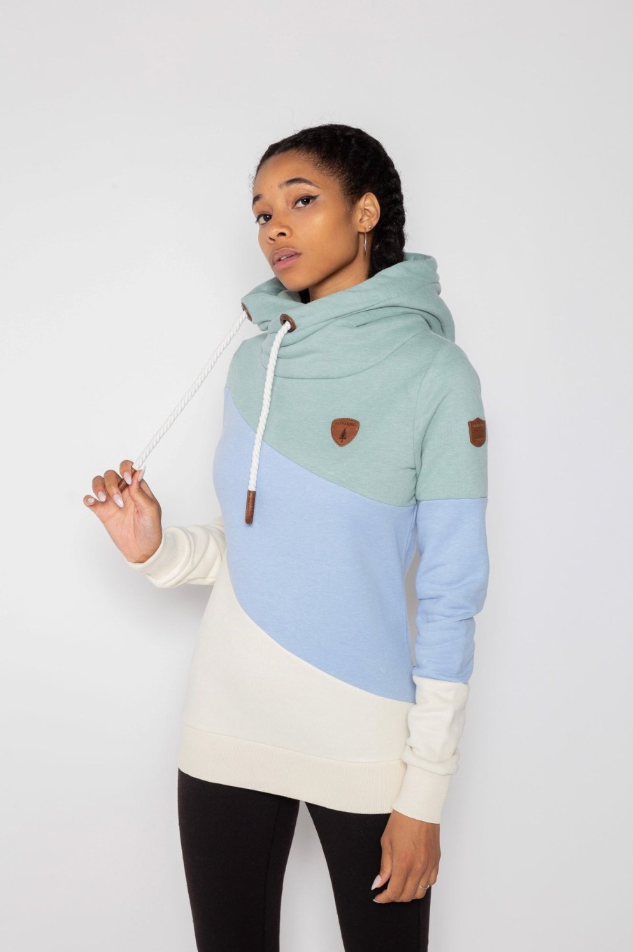 Women Wanakome Hoodies | Selene Baby Jay Mix Hoodie Blue