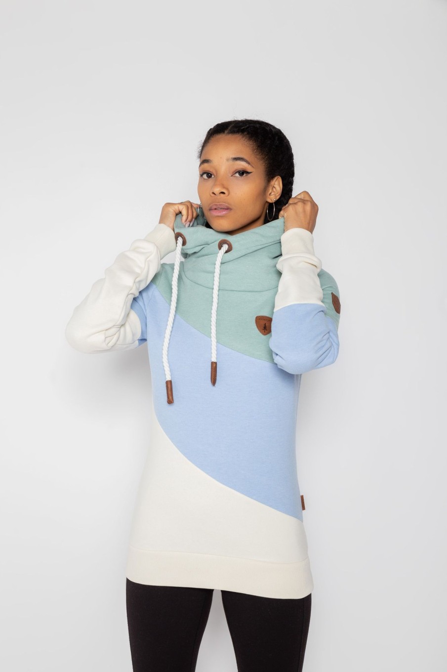 Women Wanakome Hoodies | Selene Baby Jay Mix Hoodie Blue