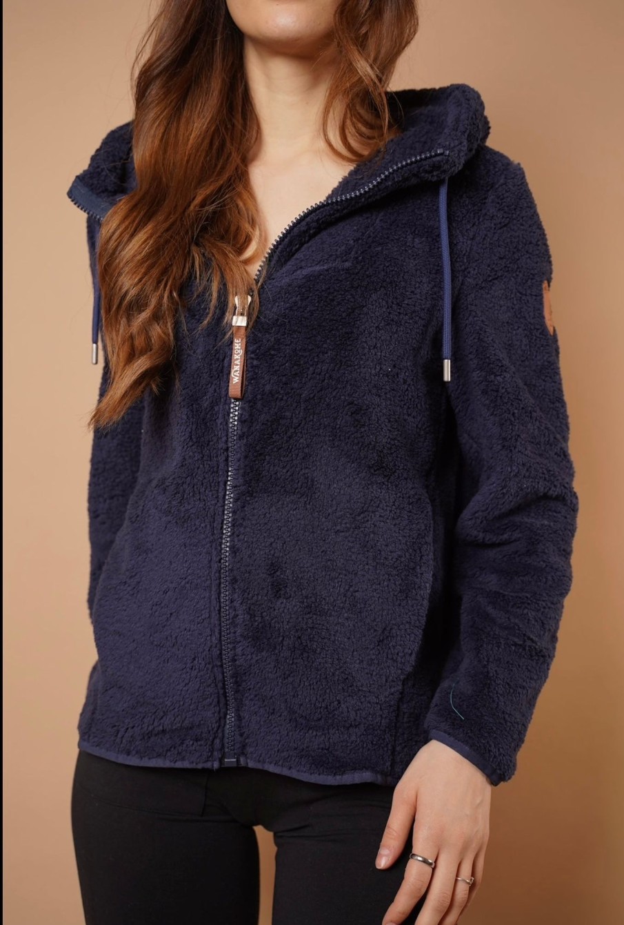 Women Wanakome Hoodies | Nova Supersoft Sherpa In Navy