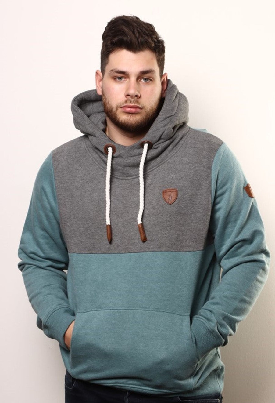 Men Wanakome Hoodies | Hudson Stormy Teal Hoodie