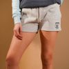 Women Wanakome Bottoms | Florence Fleece Short In Light Heather Grey