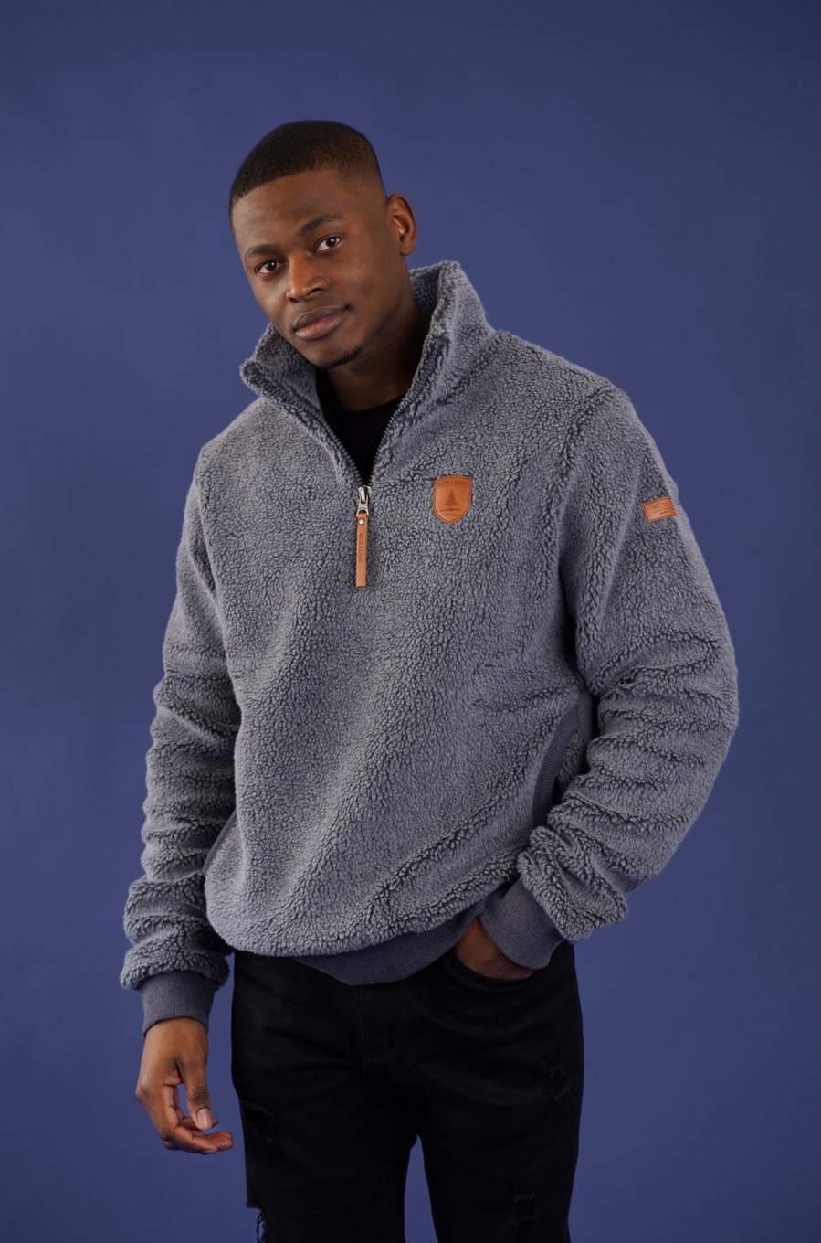 Men Wanakome Sweaters & Long Sleeve | Mayberry Denim Sweater Navy