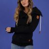 Women Wanakome Sweaters | Hestia Zip Cowl Neck Black