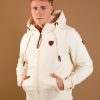 Men Wanakome Hoodies | Zeus Oatmeal Zip Hoodie White