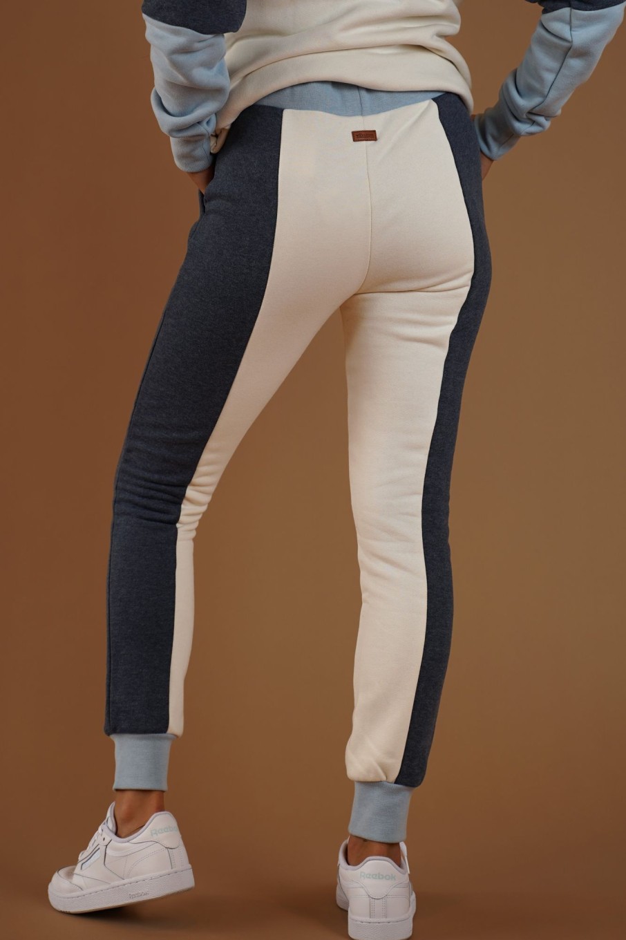 Women Wanakome Bottoms | Birdwell Navy/Oatmeal Jogger White