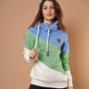 Women Wanakome Hoodies | Selene Cobalt Mix Hoodie Blue