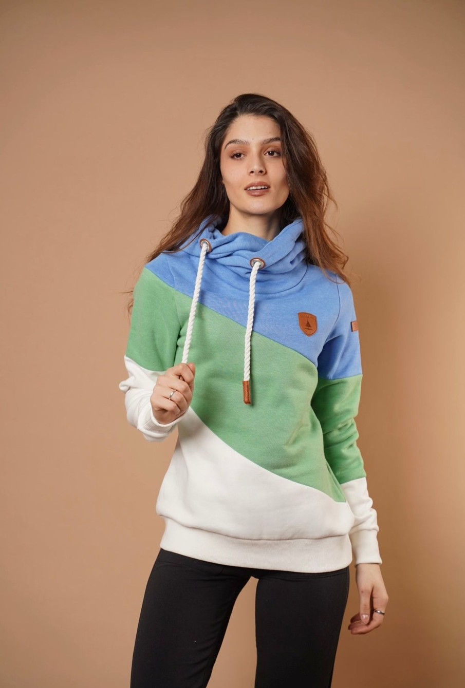 Women Wanakome Hoodies | Selene Cobalt Mix Hoodie Blue