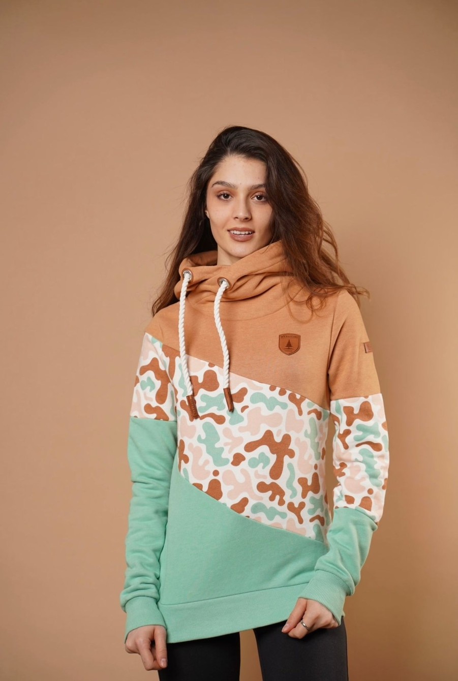 Women Wanakome Hoodies | Selene Cookie Mix Hoodie Brown