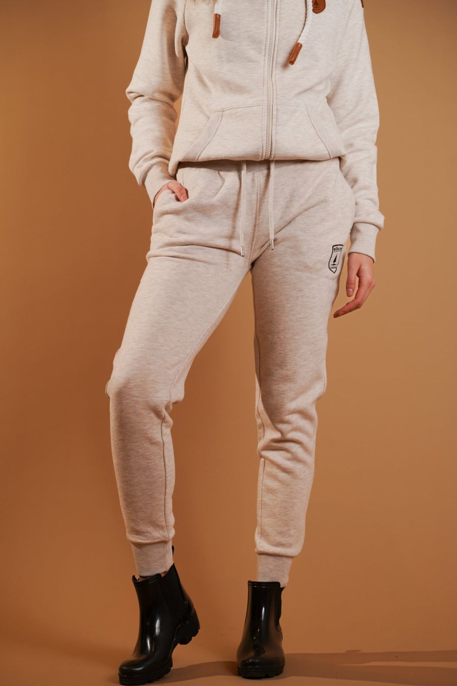 Women Wanakome Bottoms | Caprona Light Heather Jogger Grey