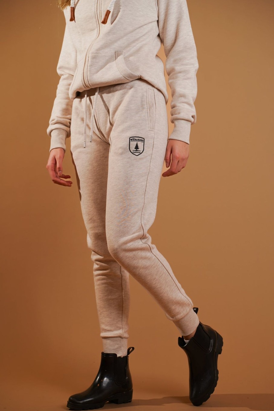 Women Wanakome Bottoms | Caprona Light Heather Jogger Grey